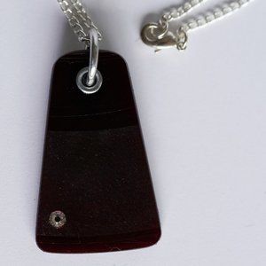 Black Vinyl Record Pendant with Swarovski